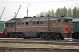Diesel loco 2TE116-789, in depo Povorino.