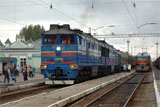 2TE116-1148 suburban train  Povorino-Borisoglebsk, station Povorino.
width=
